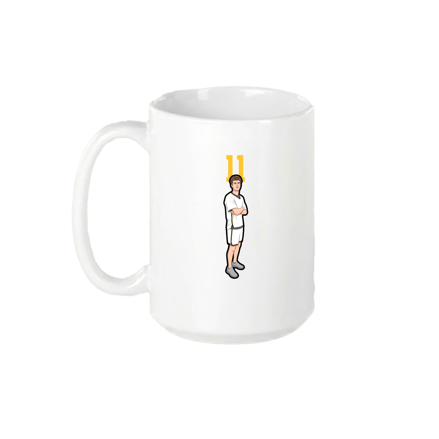 15oz Coffee Mug — Number Top in White
