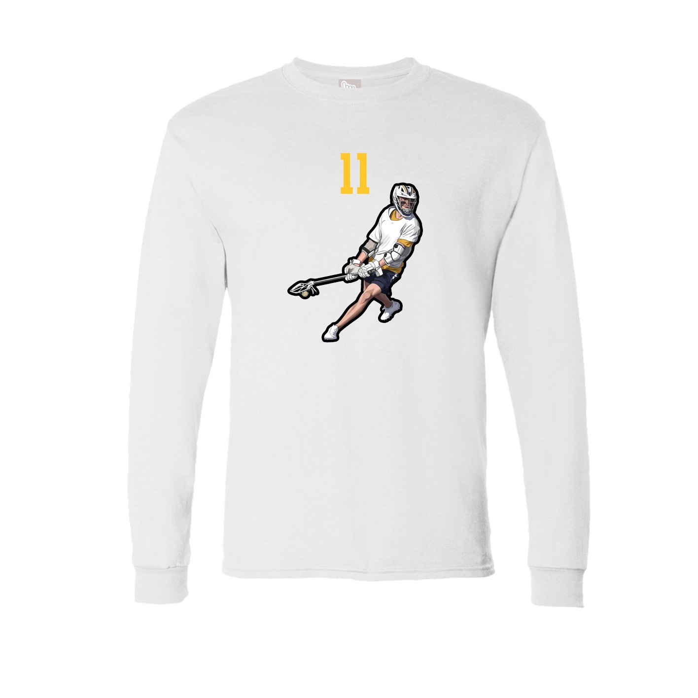 Long Sleeve Tee — Number Top in White