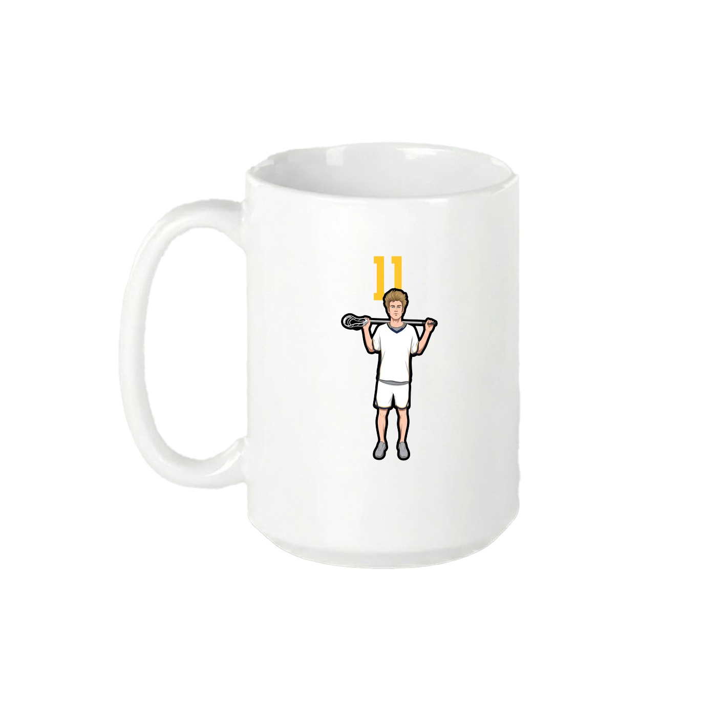15oz Coffee Mug — Number Top in White