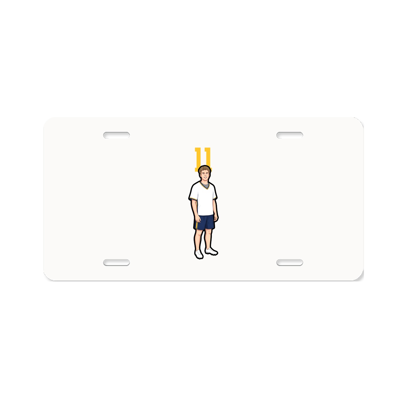 License Plate — Number Top in Classic