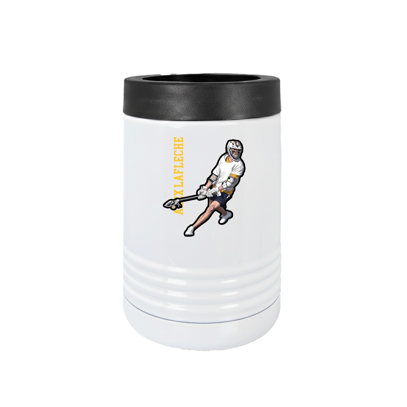 Beverage Holder — Name Vertical in White