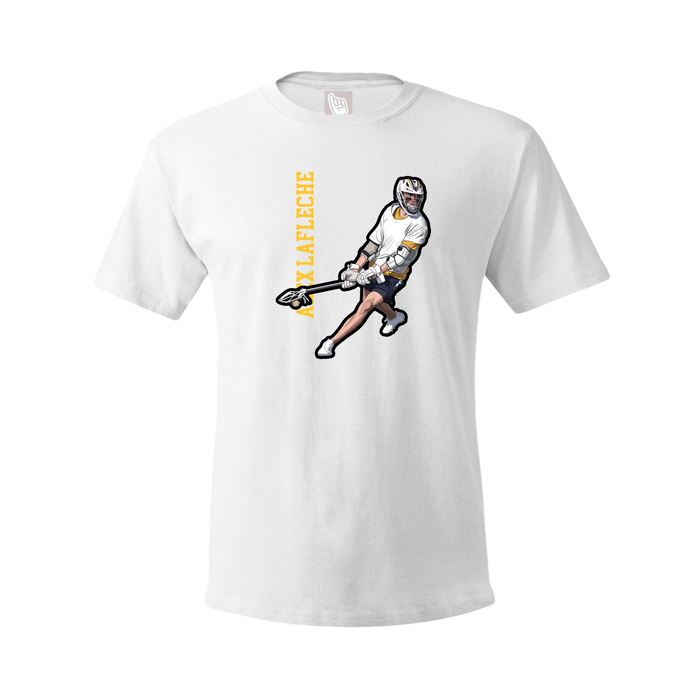 Youth Tee — Name Vertical in White