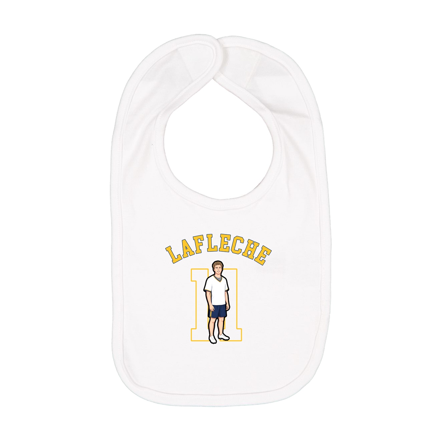 Infant Bib — Shirsey Arch in White