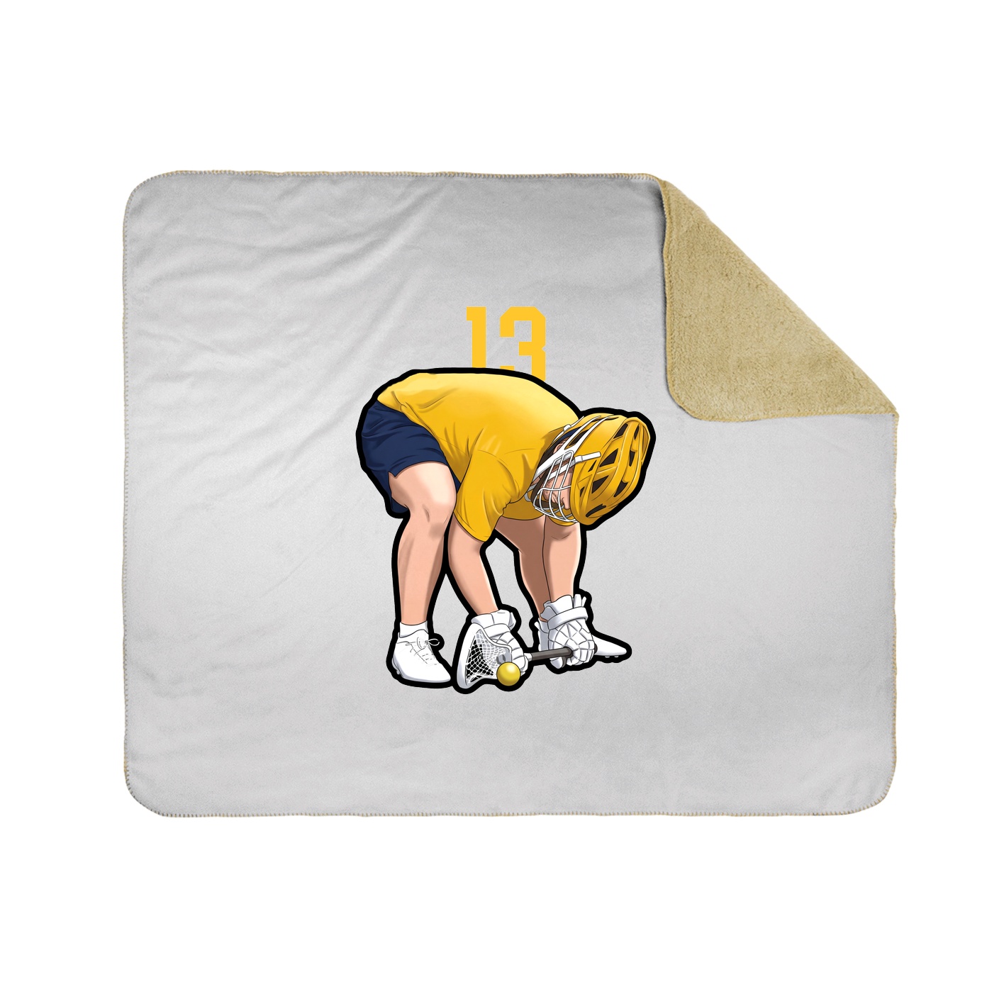 Throw Blanket — Number Top in White
