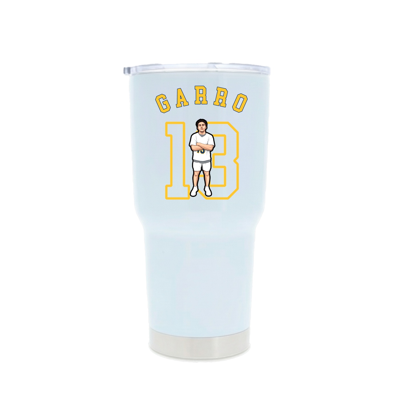 30oz Stainless Steel Tumbler — Shirsey Arch in White