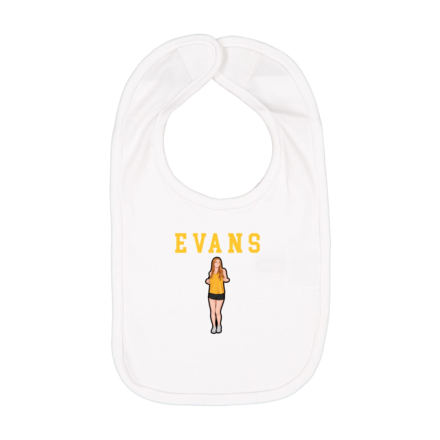 Infant Bib — Shirsey in White
