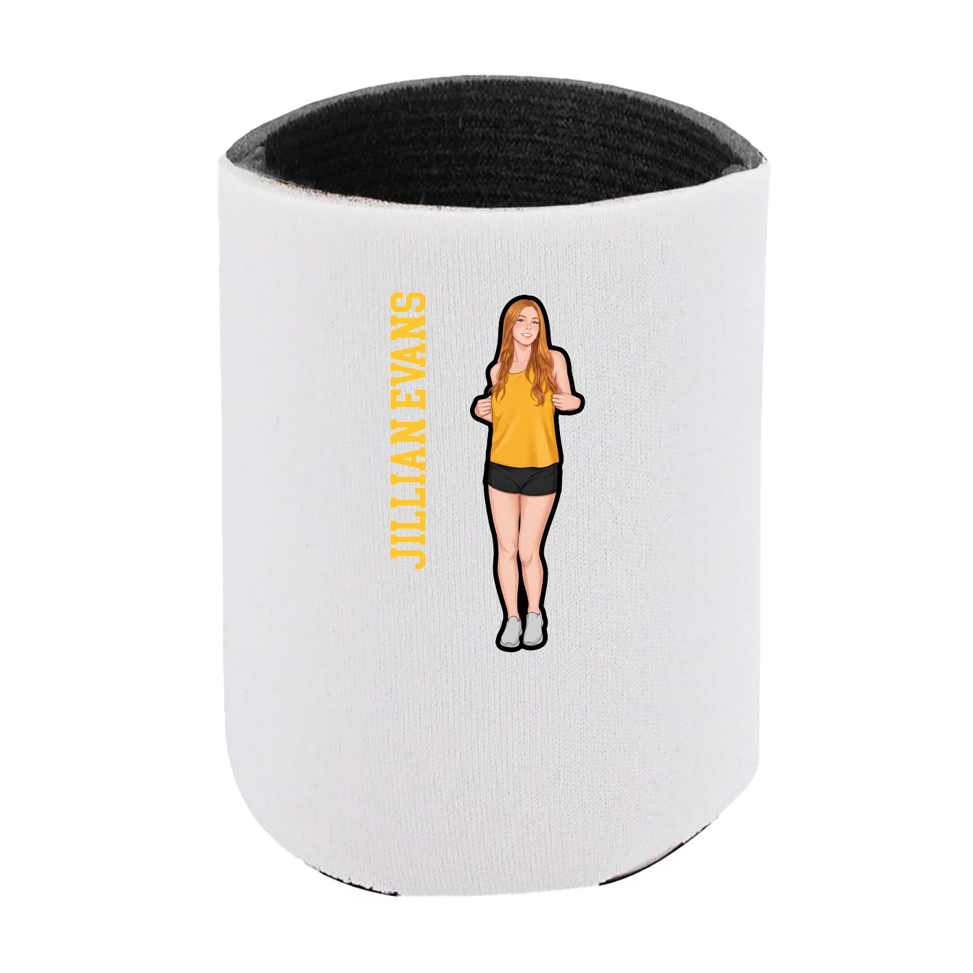 Can Holder — Name Vertical in White