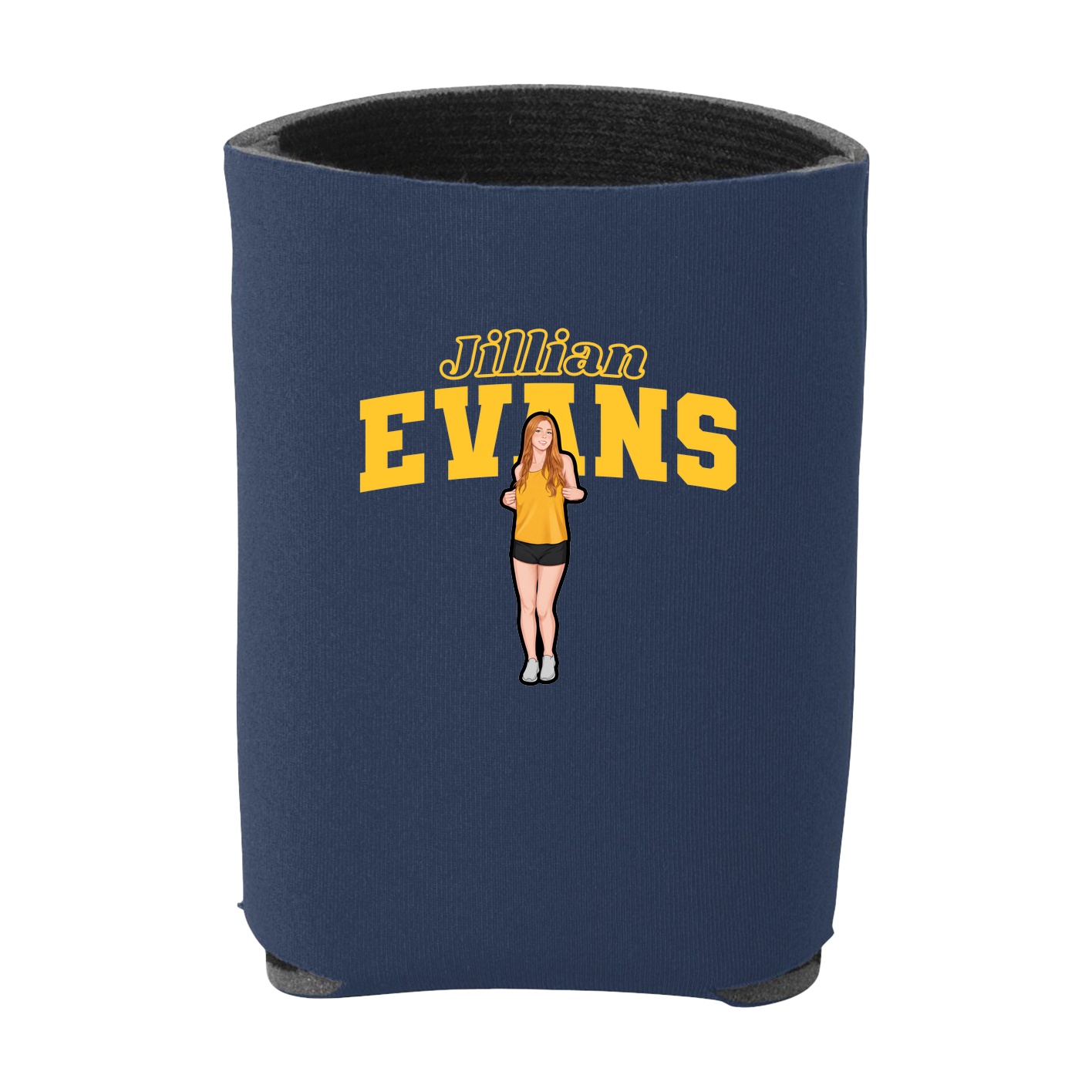 Can Holder — Name Arch in Navy
