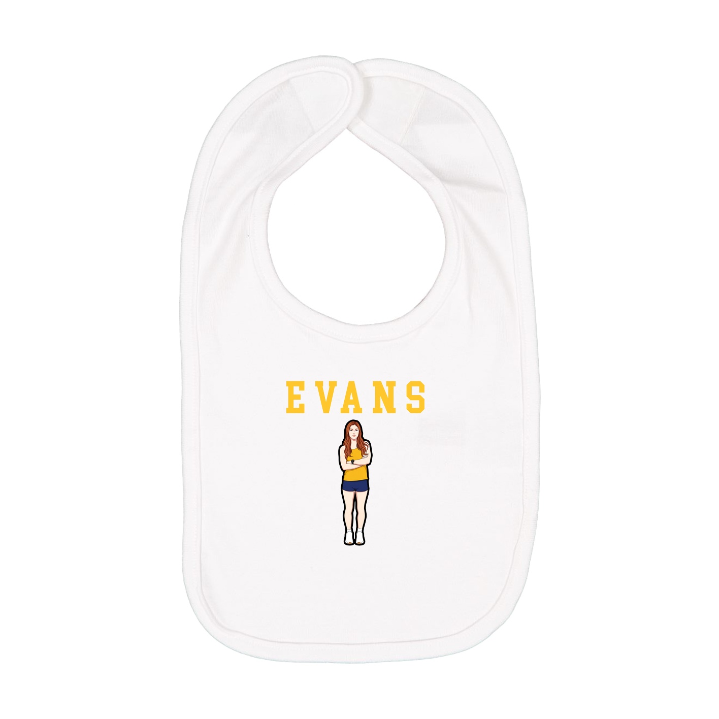 Infant Bib — Shirsey in White