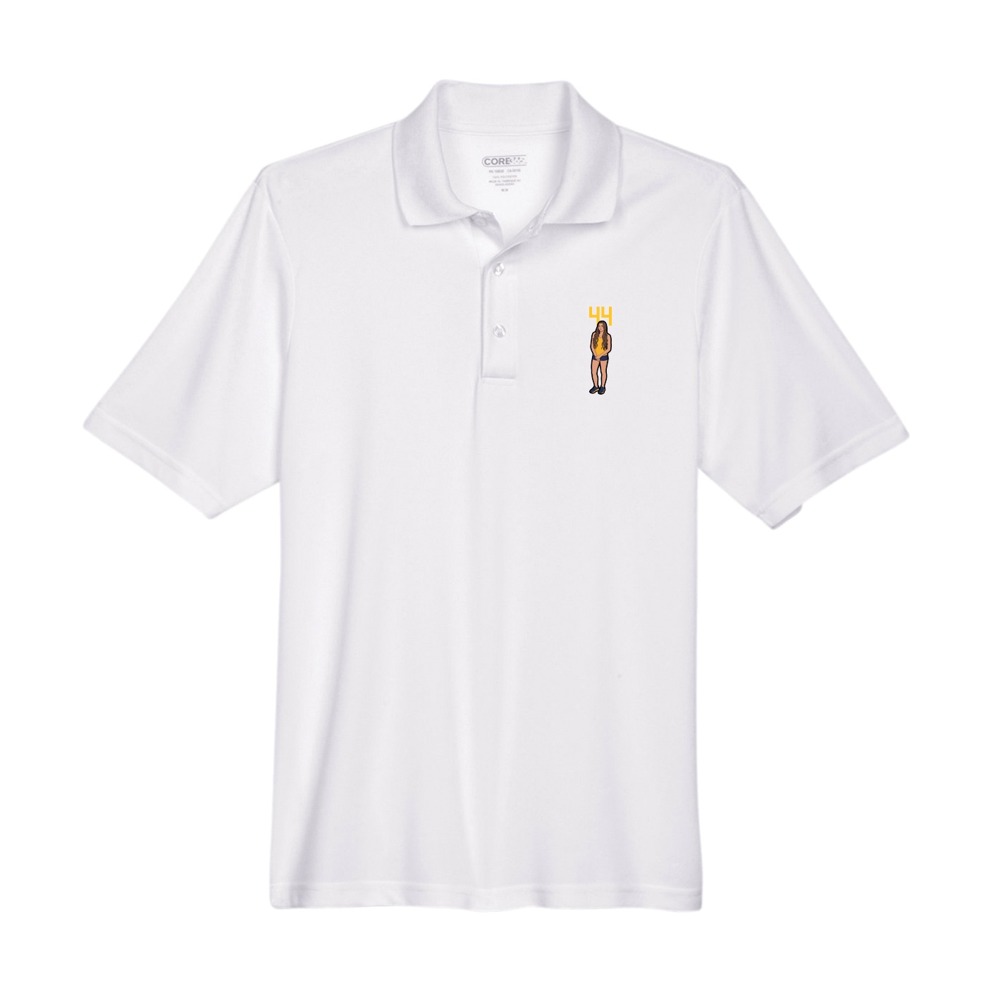 Performance Polo — Number Top in White