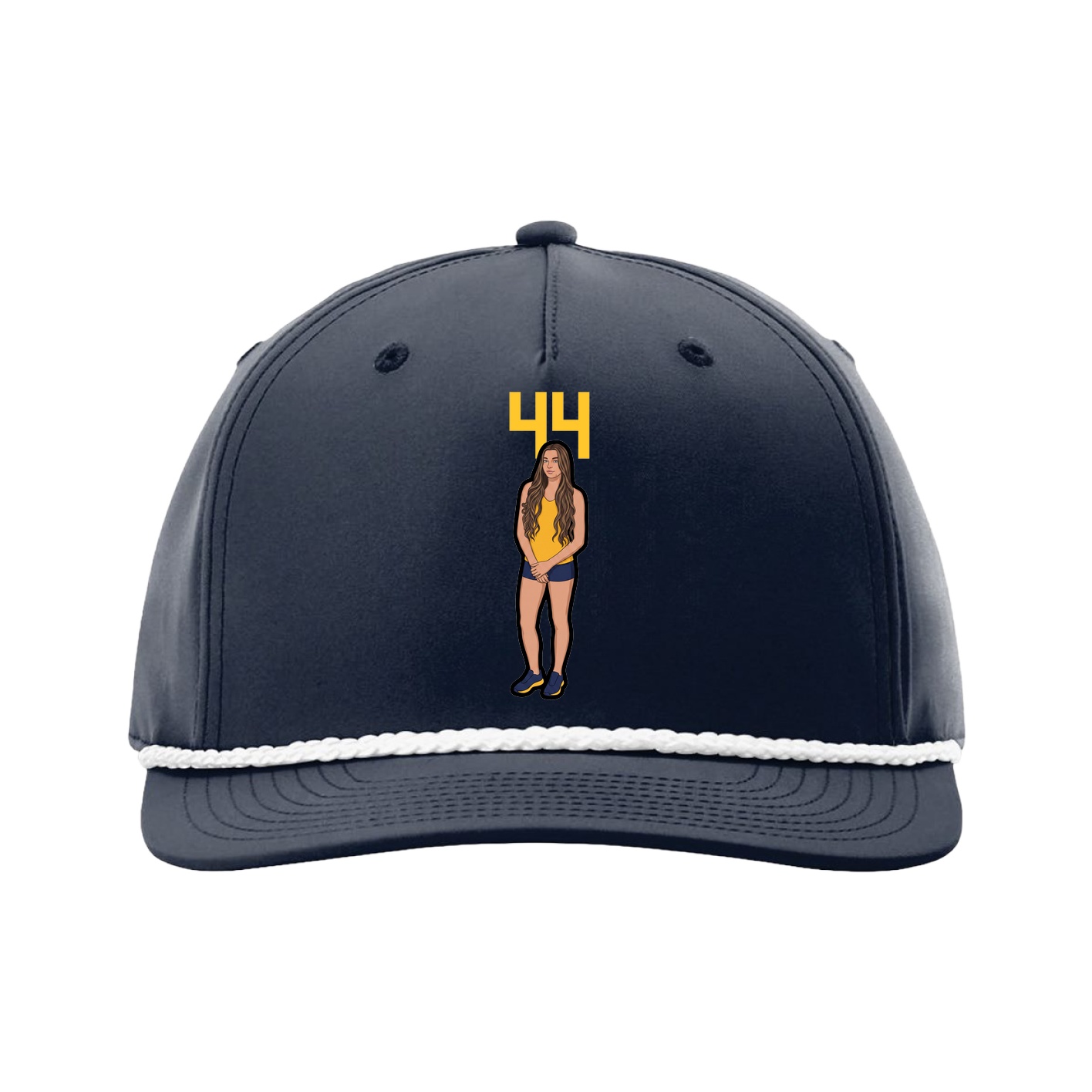 Five-Panel Classic Rope Cap — Number Top in Navy