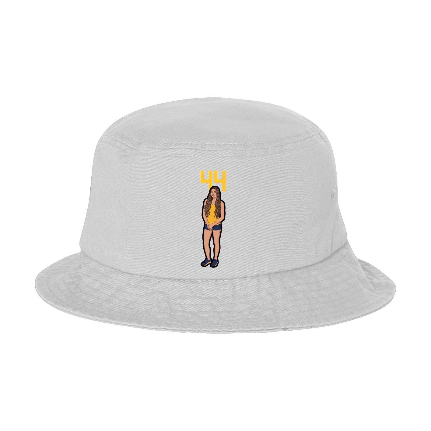 Bucket Cap — Number Top in White