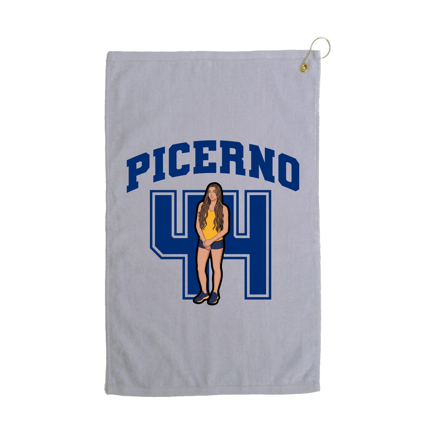 Golf Towel — Number in Grey