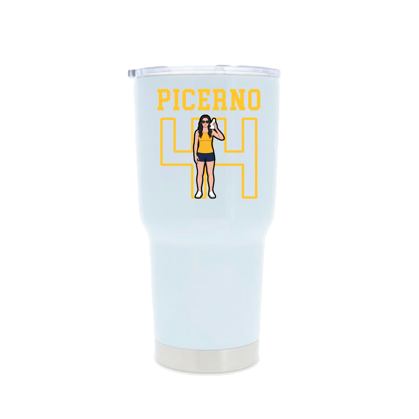 30oz Stainless Steel Tumbler — Shirsey in White
