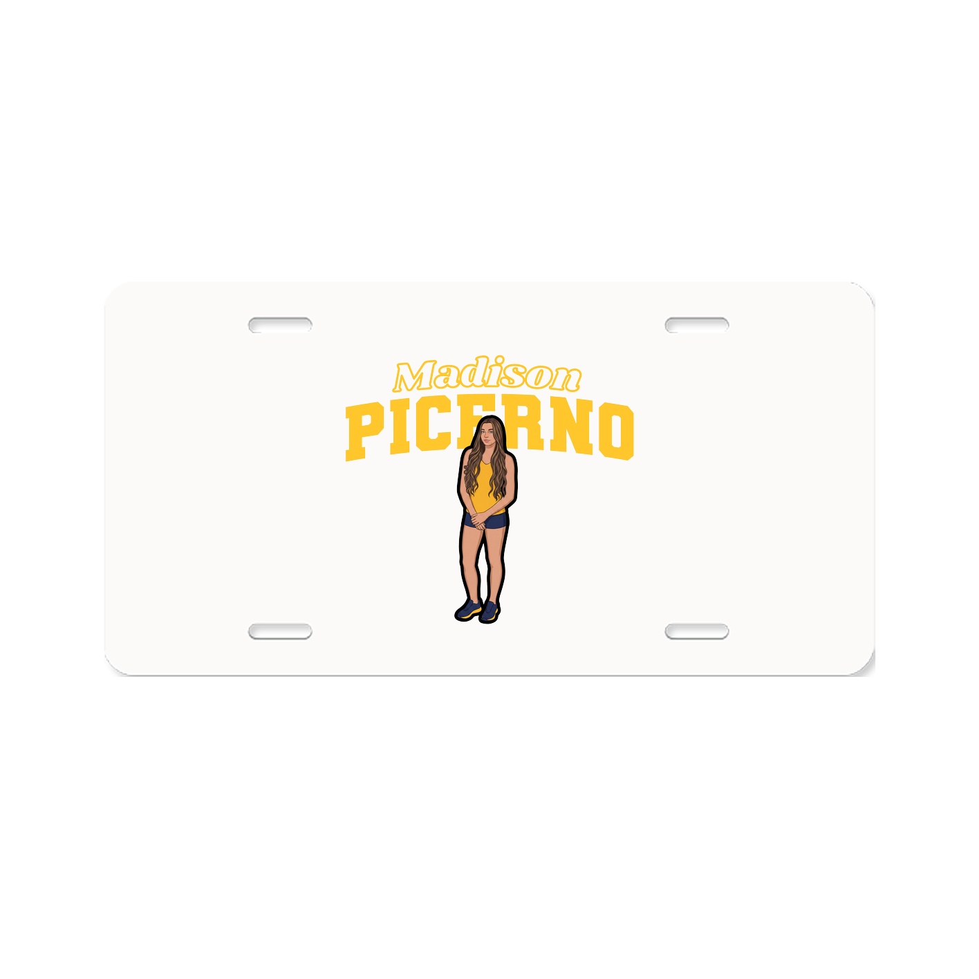 License Plate — Name Arch in Classic