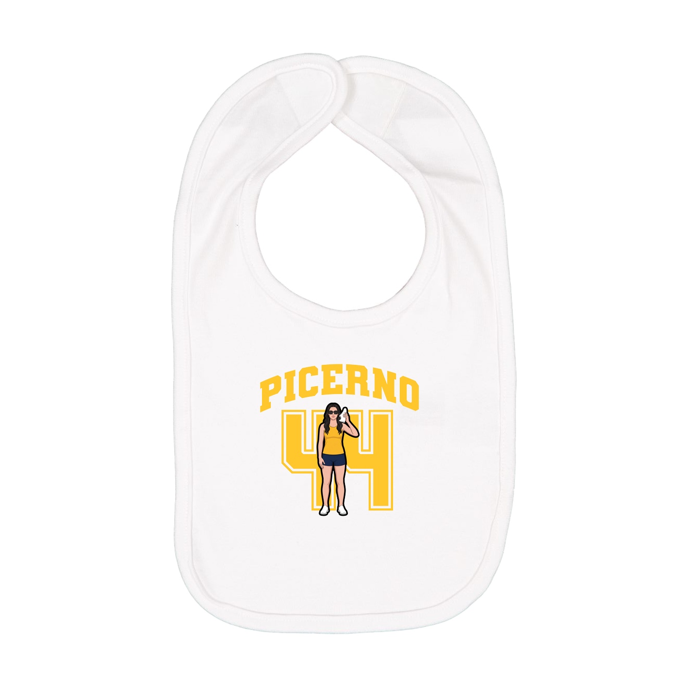 Infant Bib — Number in White