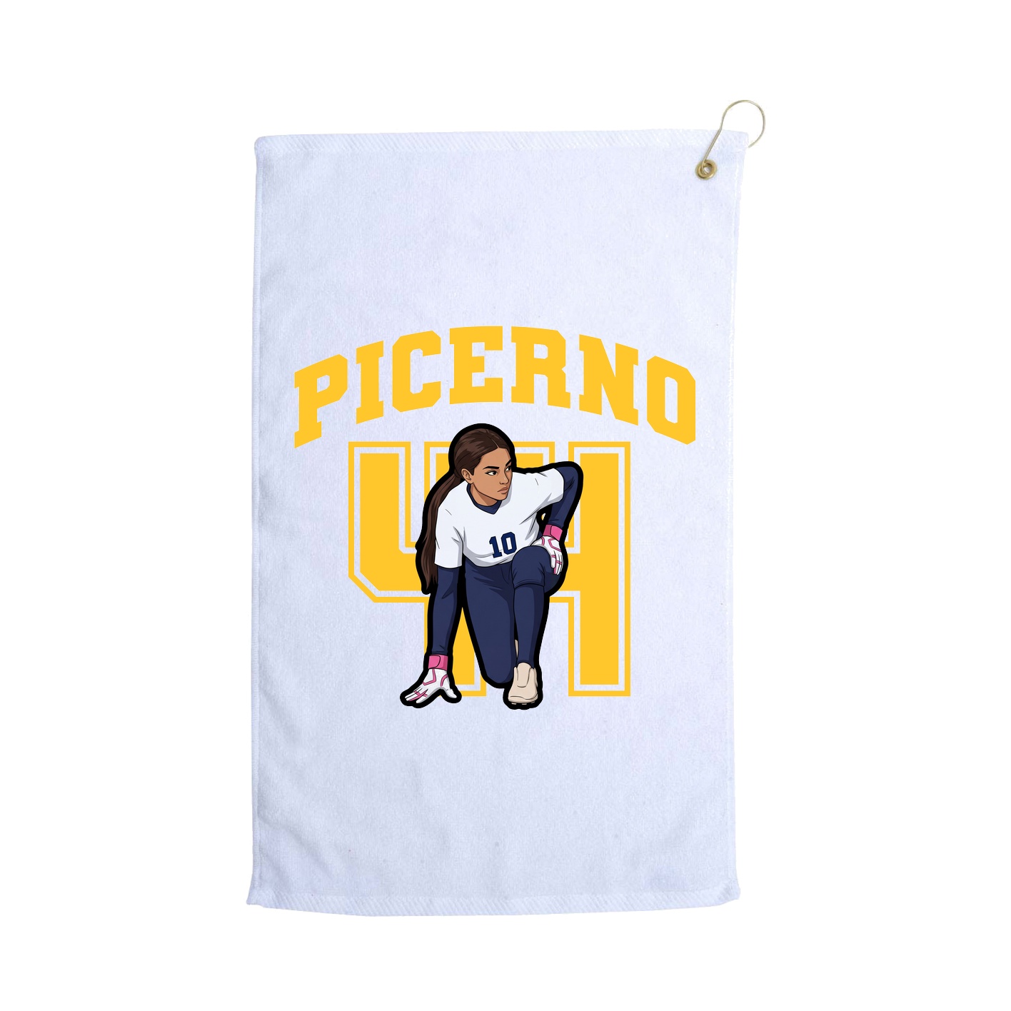 Golf Towel — Number in White