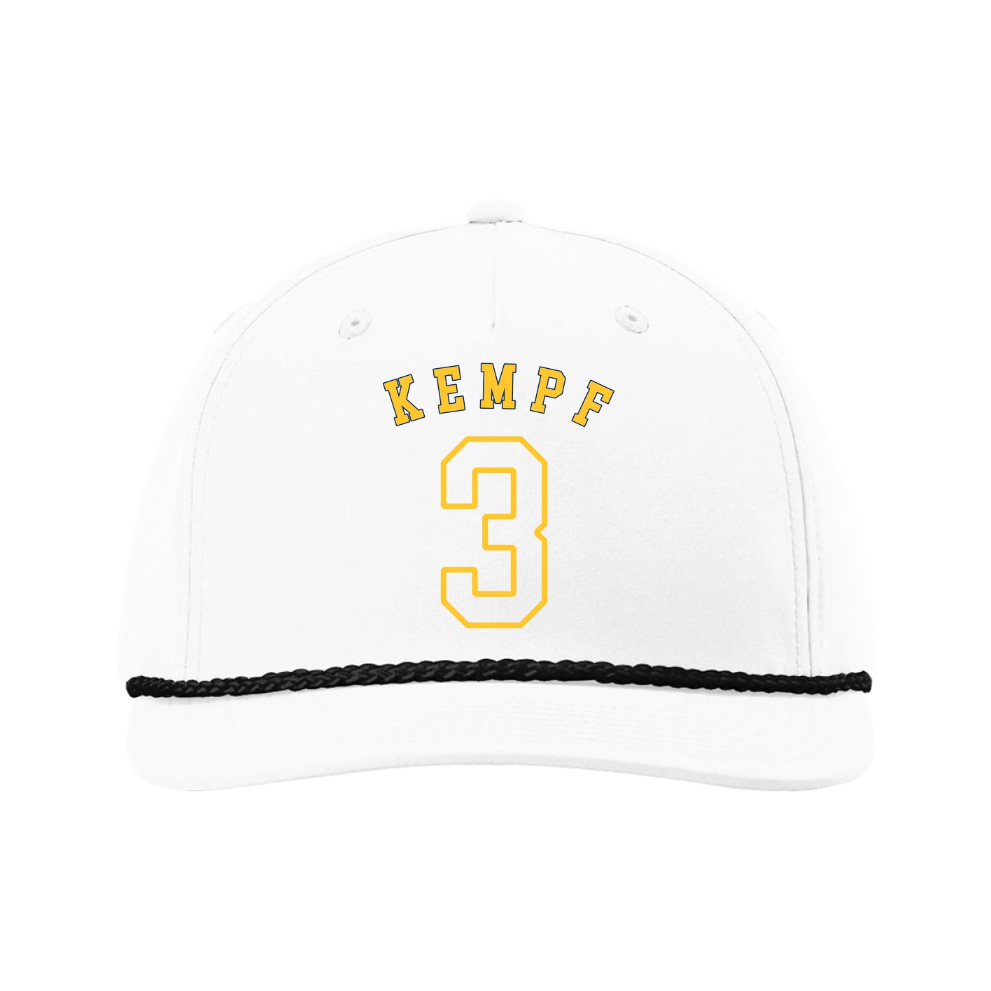Five-Panel Classic Rope Cap — Shirsey Arch in White