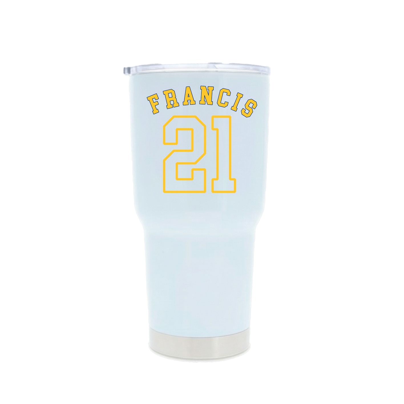 30oz Stainless Steel Tumbler — Shirsey Arch in White