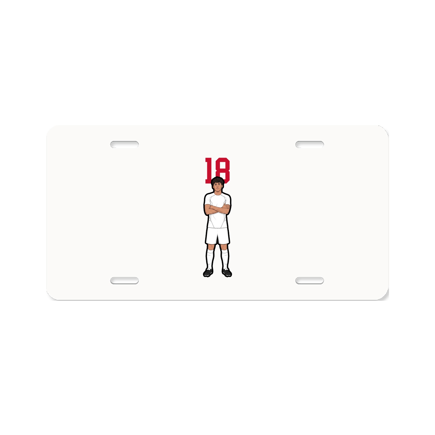 License Plate — Number Top in Classic
