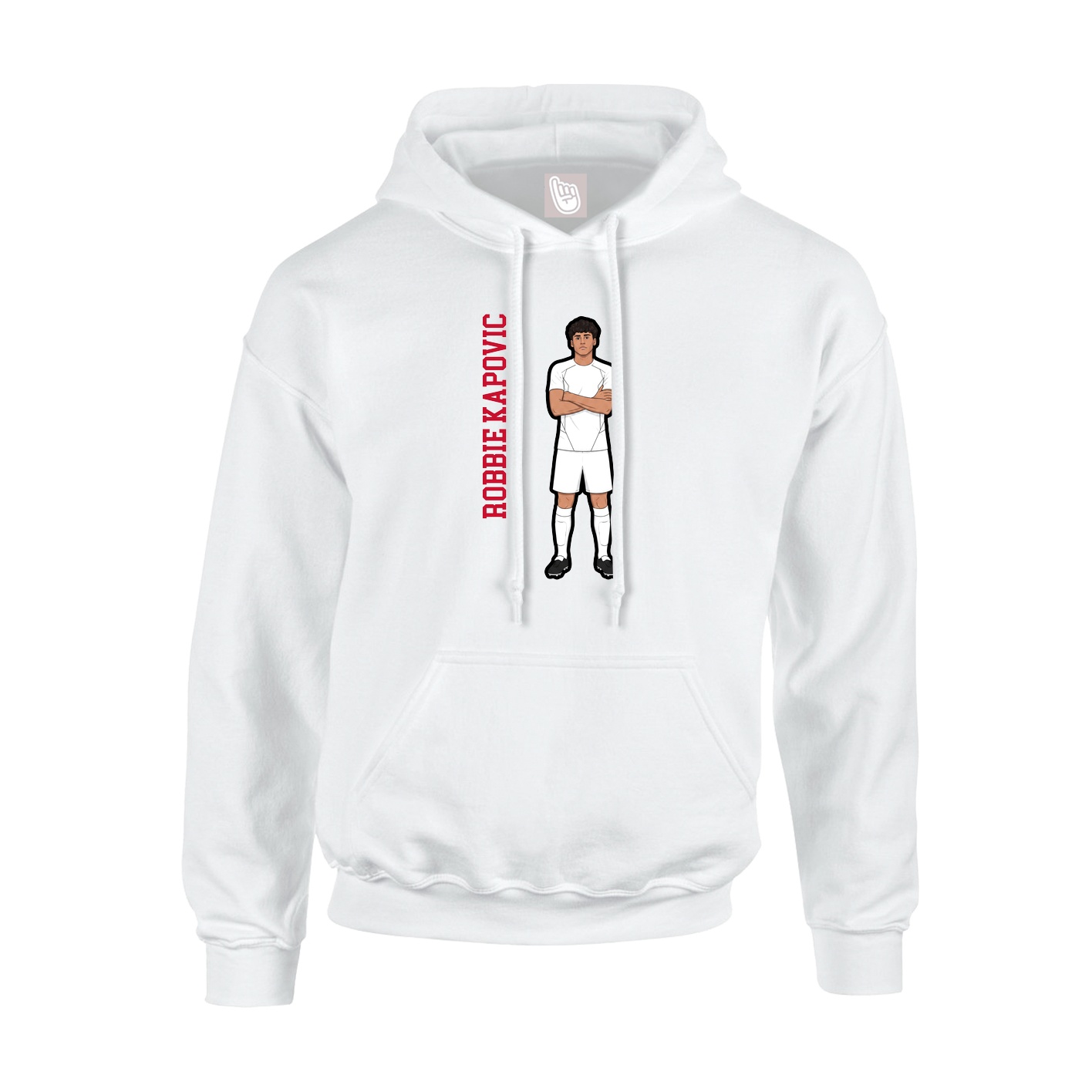 Youth Hoodie — Name Vertical in White
