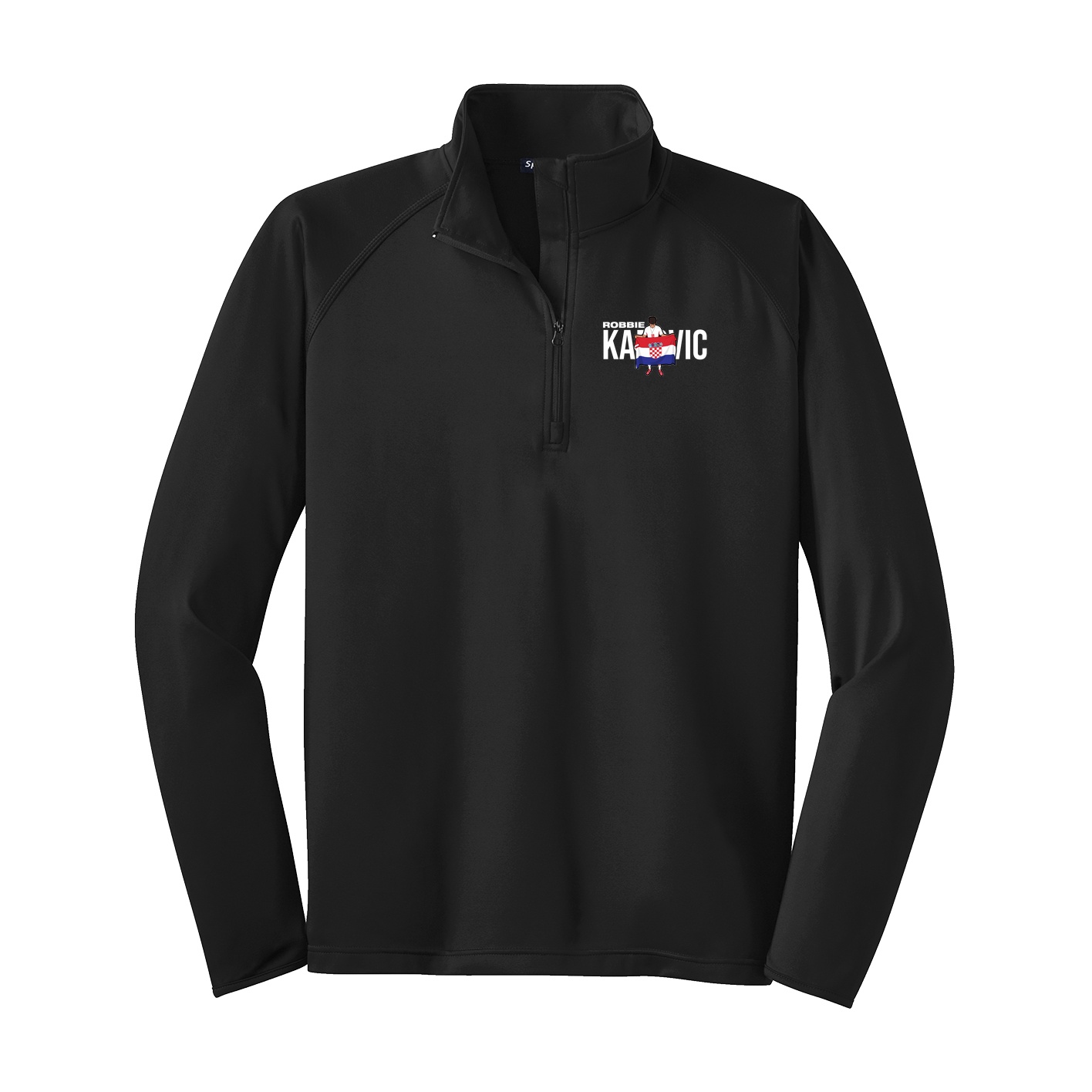 Q-Zip Pullover — Player Name in Black