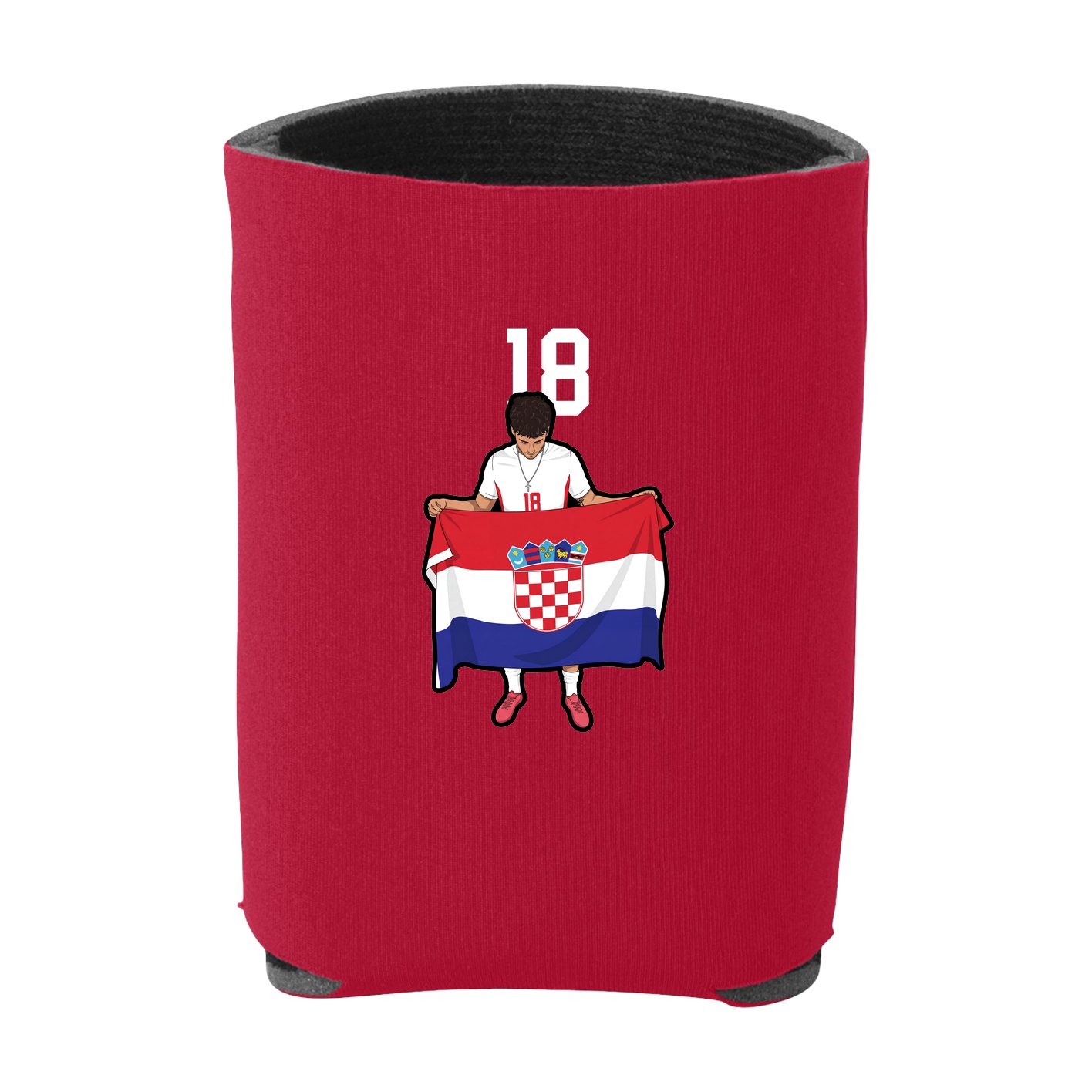 Can Holder — Number Top in Red