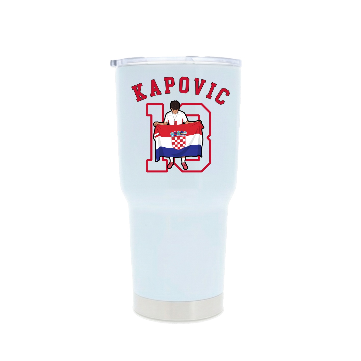 30oz Stainless Steel Tumbler — Shirsey Arch in White