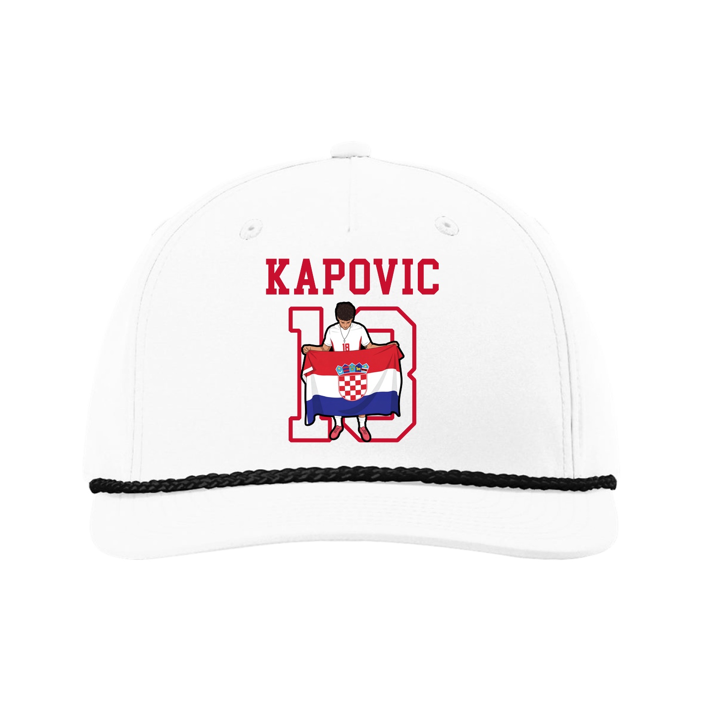 Five-Panel Classic Rope Cap — Shirsey in White