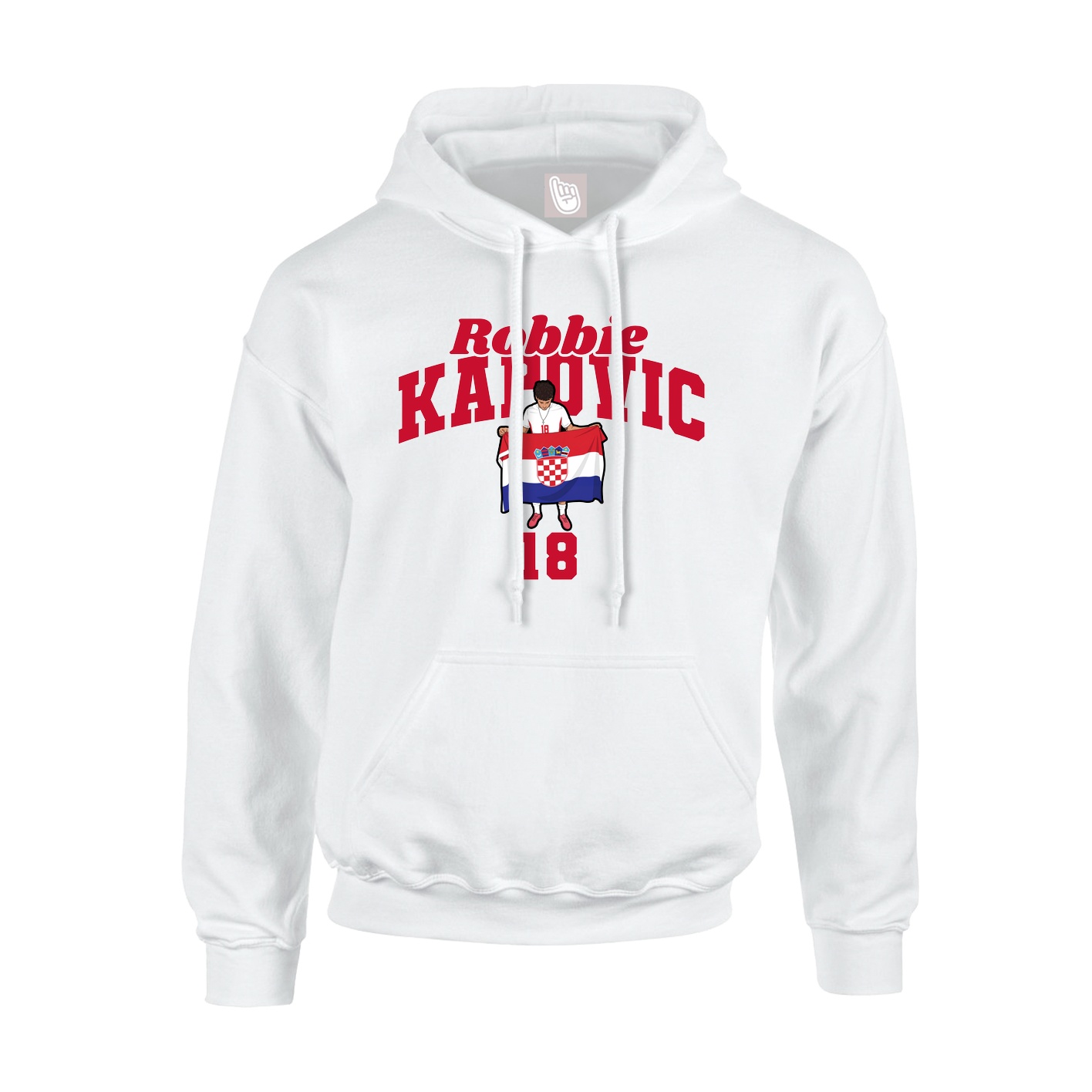 Hoodie — Signature Arch in White
