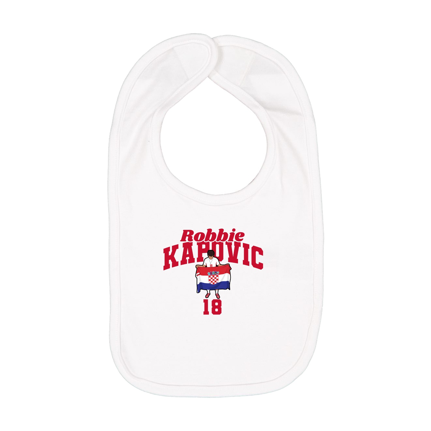 Infant Bib — Signature Arch in White