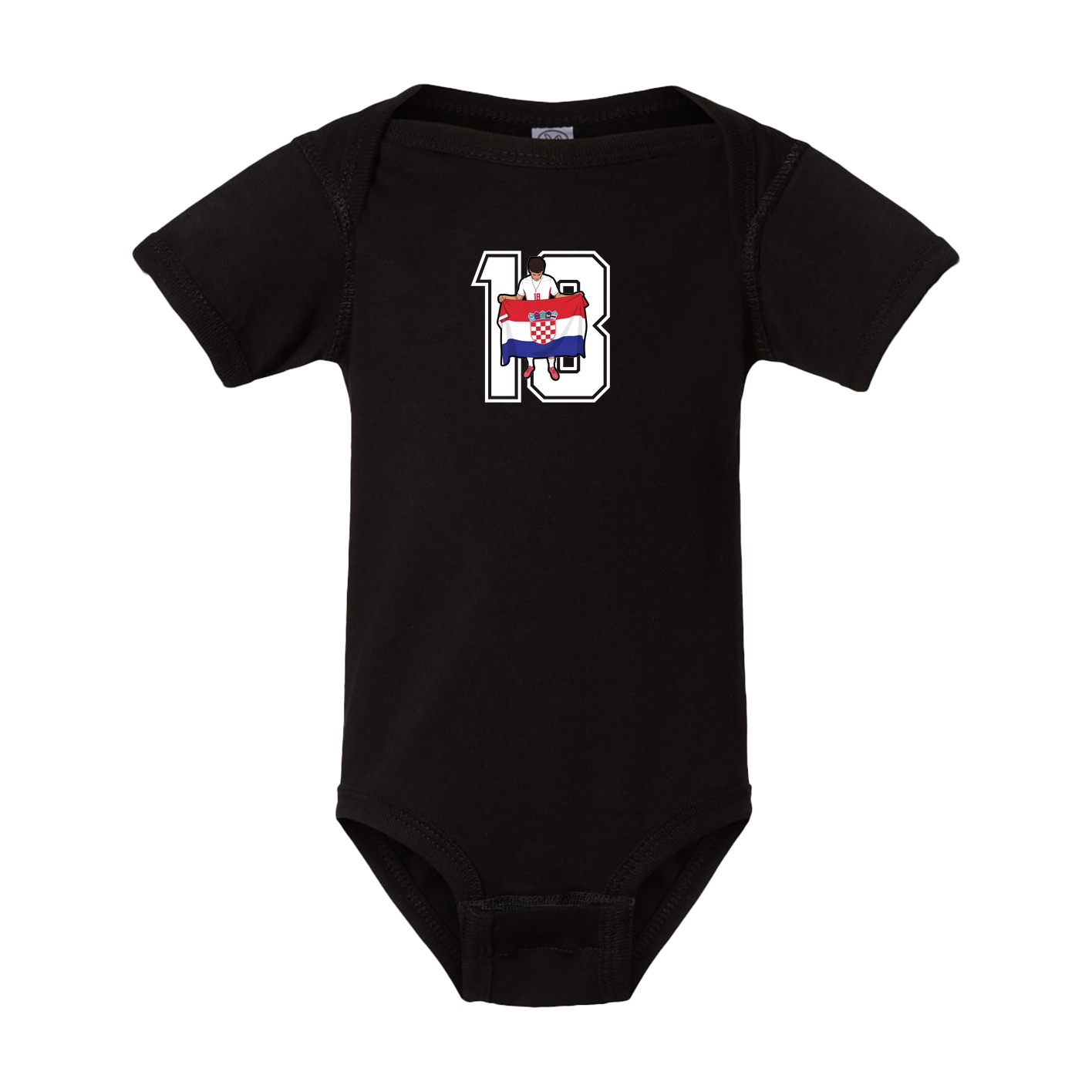 Baby Onesie — Number in Black