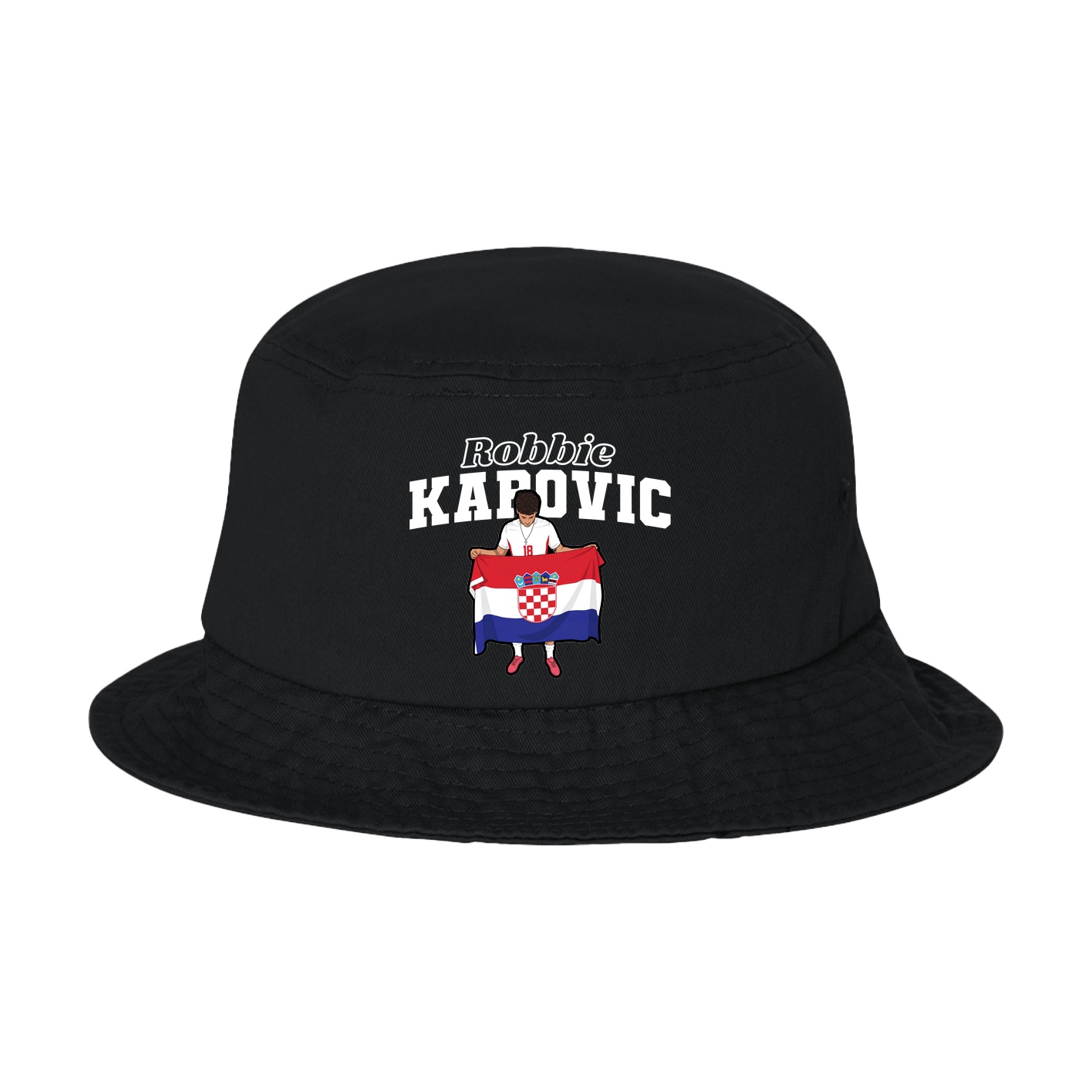 Bucket Cap — Name Arch in Black