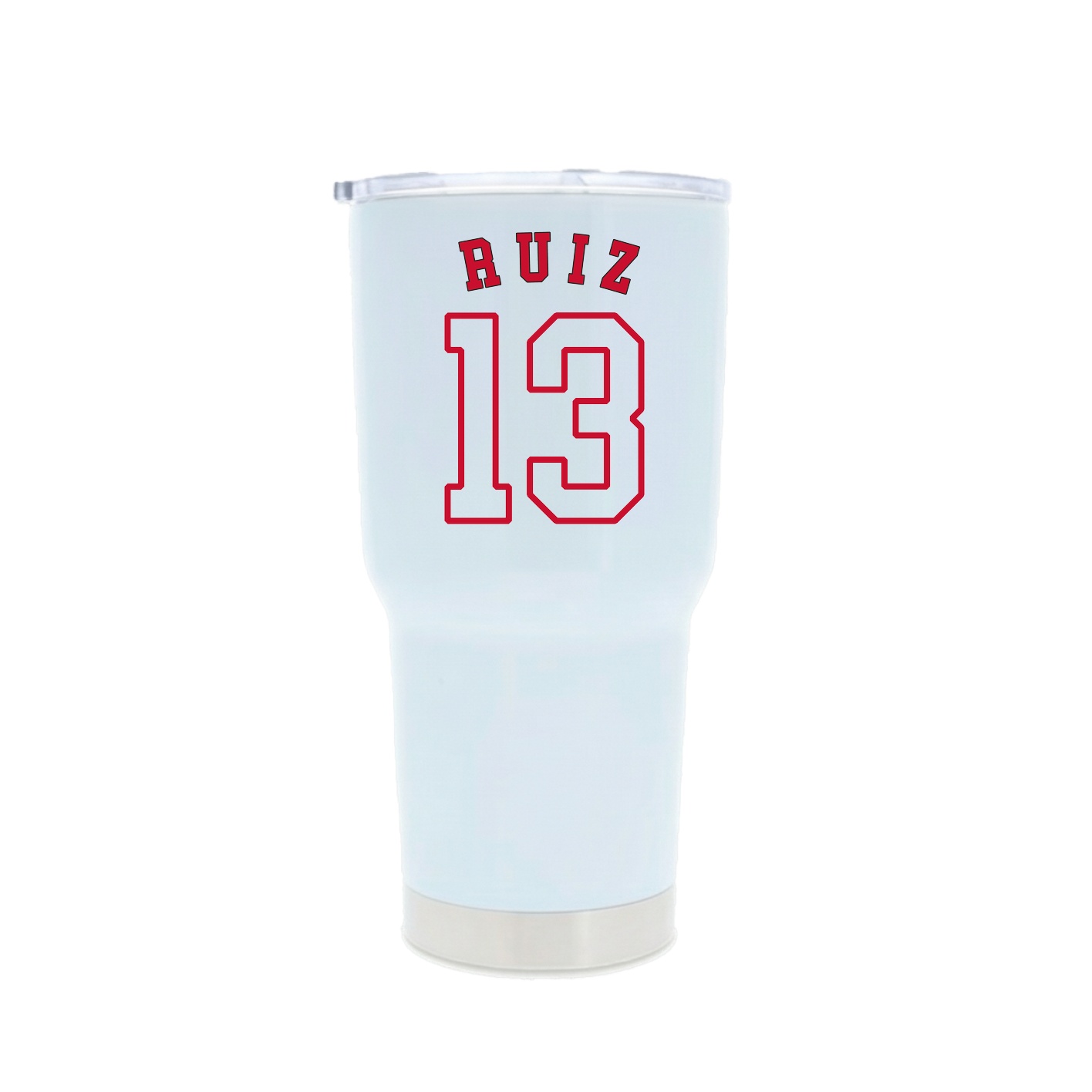 30oz Stainless Steel Tumbler — Shirsey Arch in White