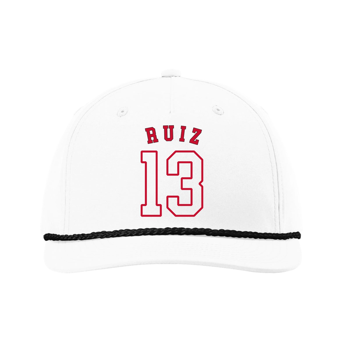 Five-Panel Classic Rope Cap — Shirsey Arch in White