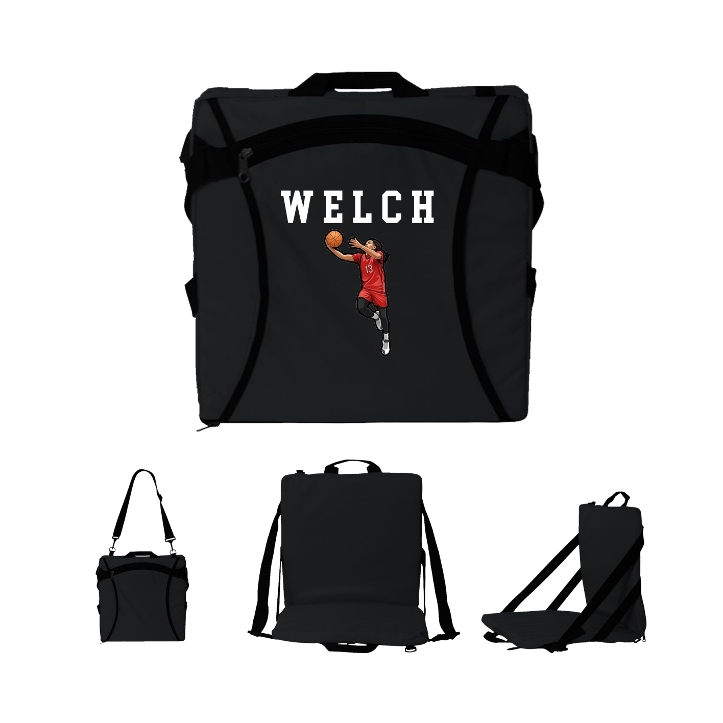 Folding Stadium Seat — Shirsey in Black
