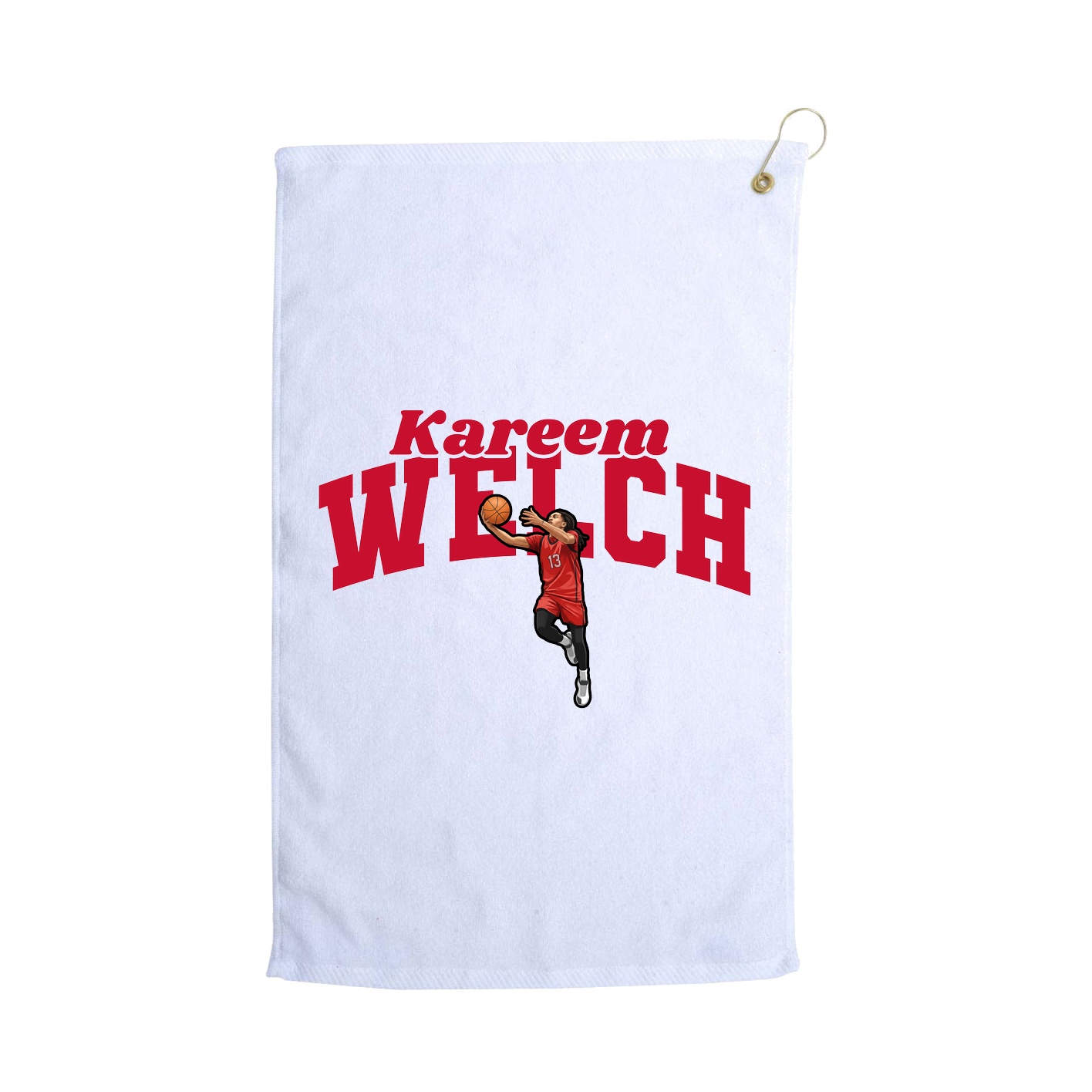 Golf Towel — Signature Arch in White