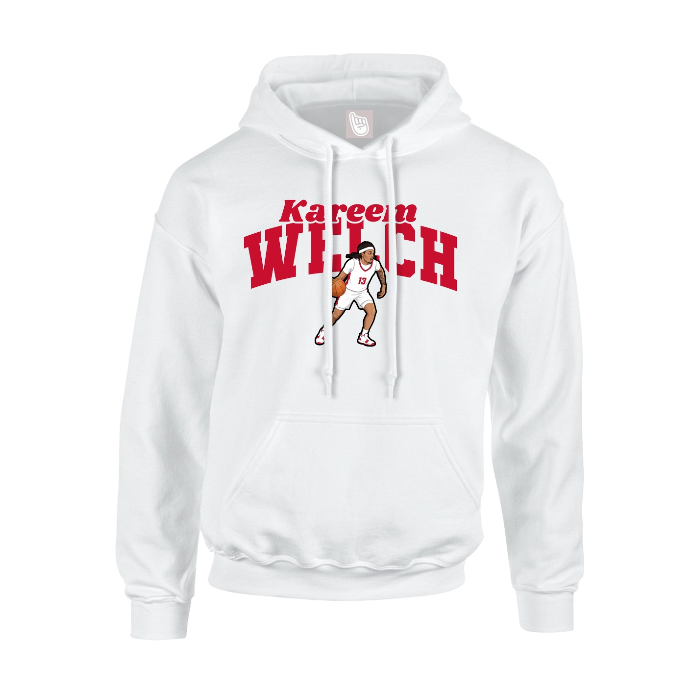 Hoodie — Signature Arch in White