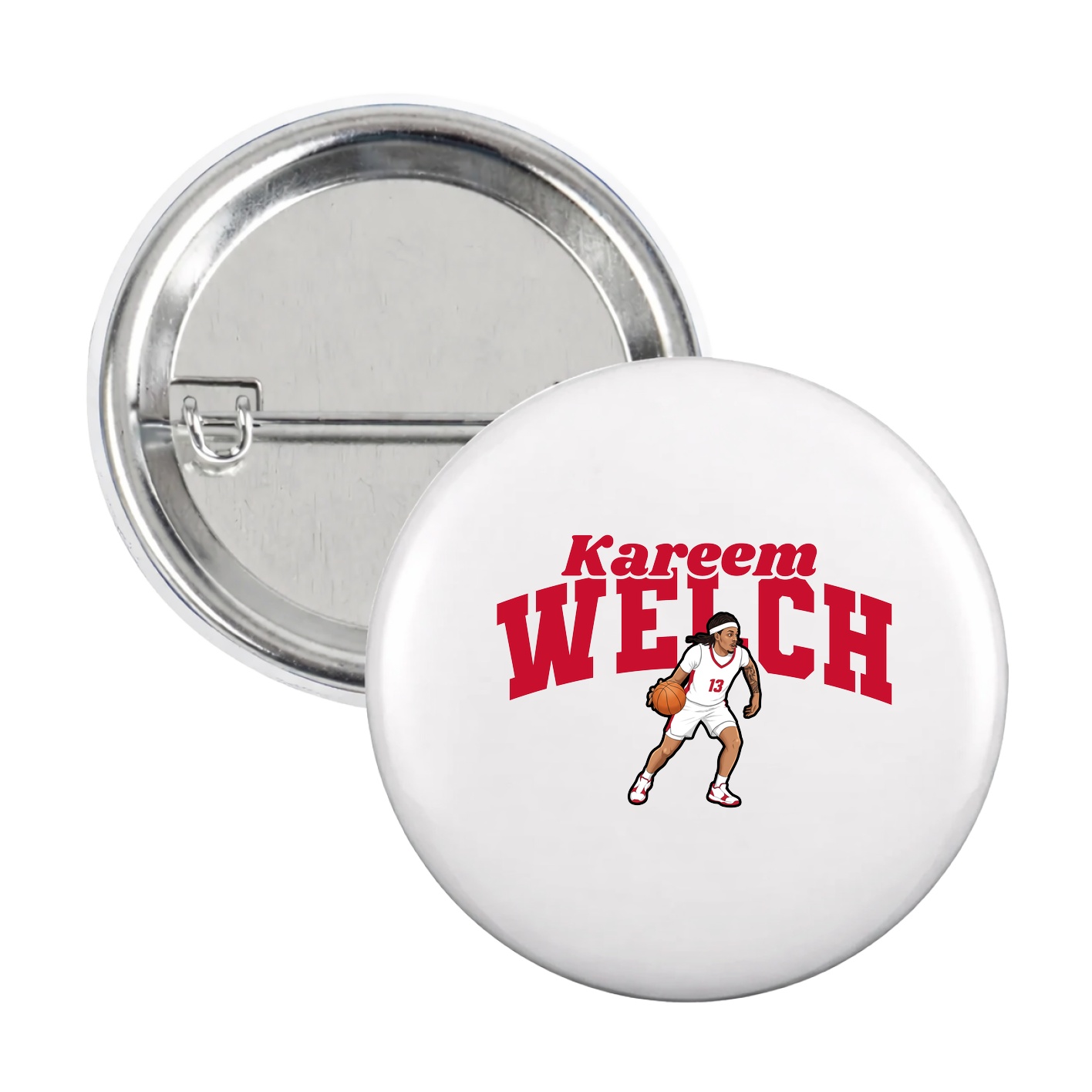 Game Day Button — Signature Arch in White