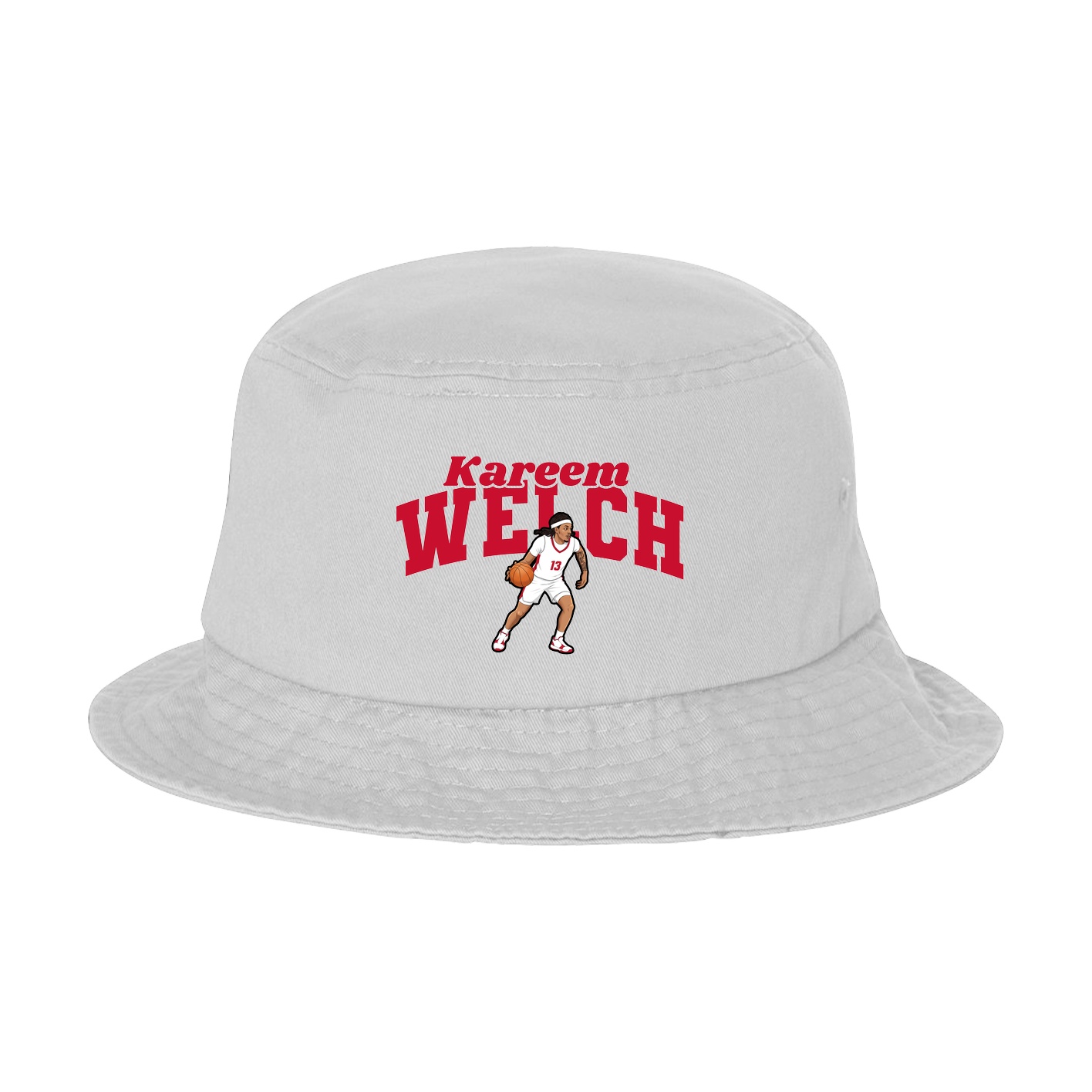 Bucket Cap — Signature Arch in White