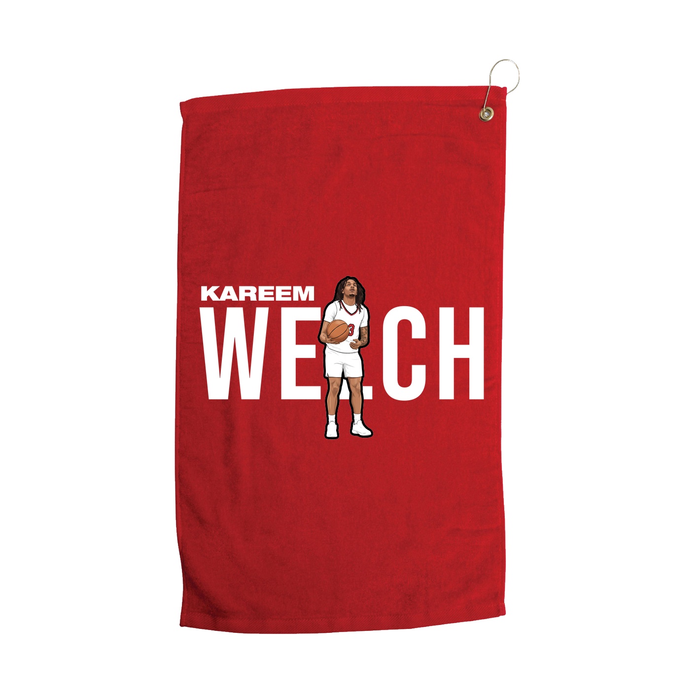 Golf Towel — Player Name in Red