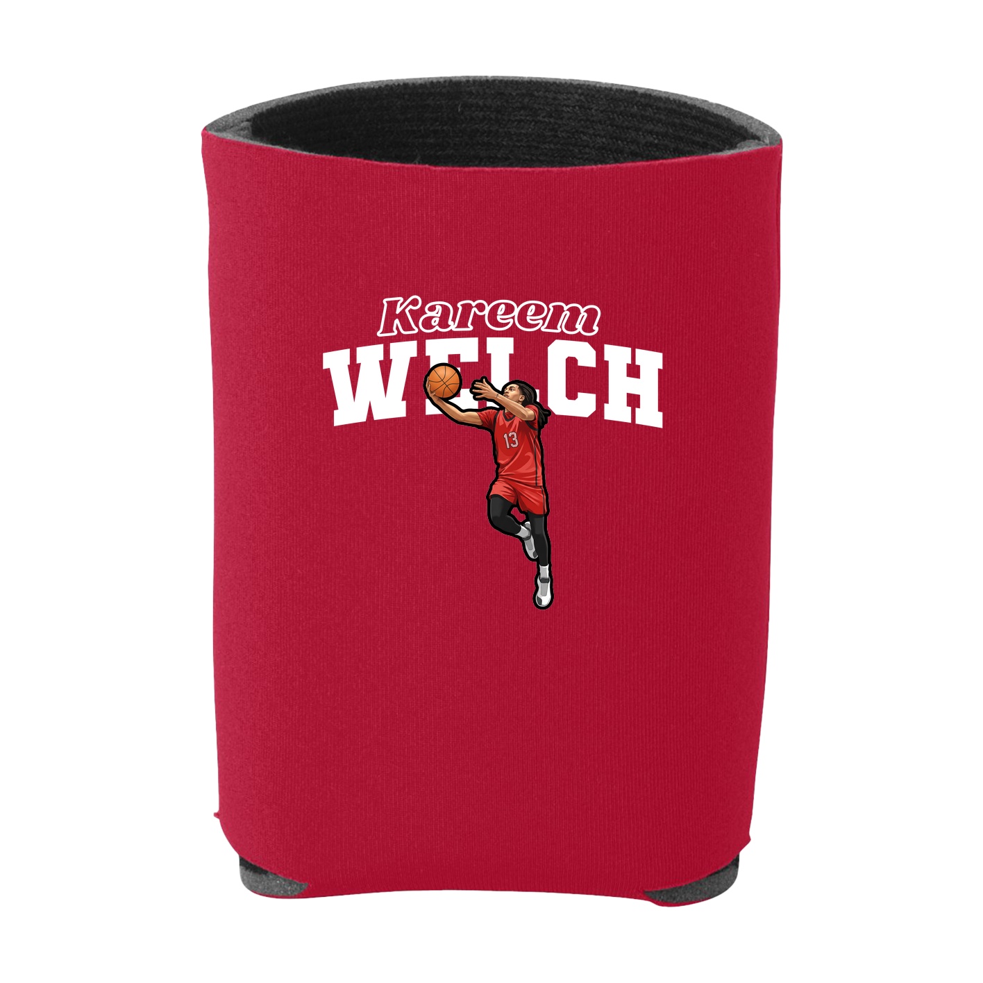 Can Holder — Name Arch in Red