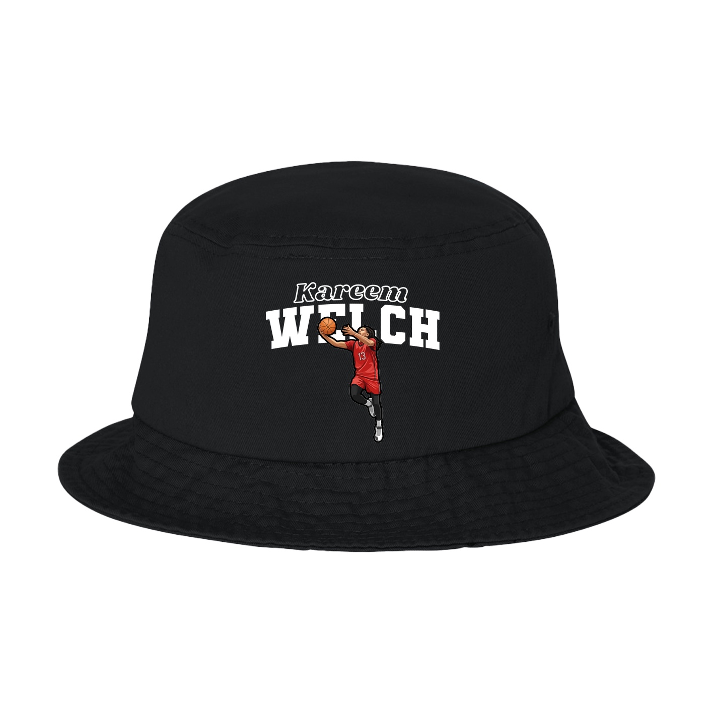 Bucket Cap — Name Arch in Black