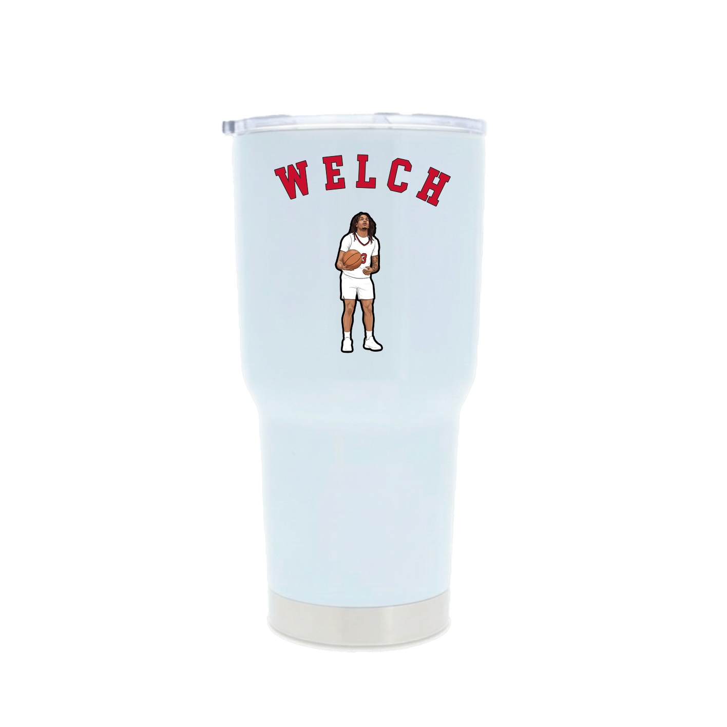 30oz Stainless Steel Tumbler — Shirsey Arch in White
