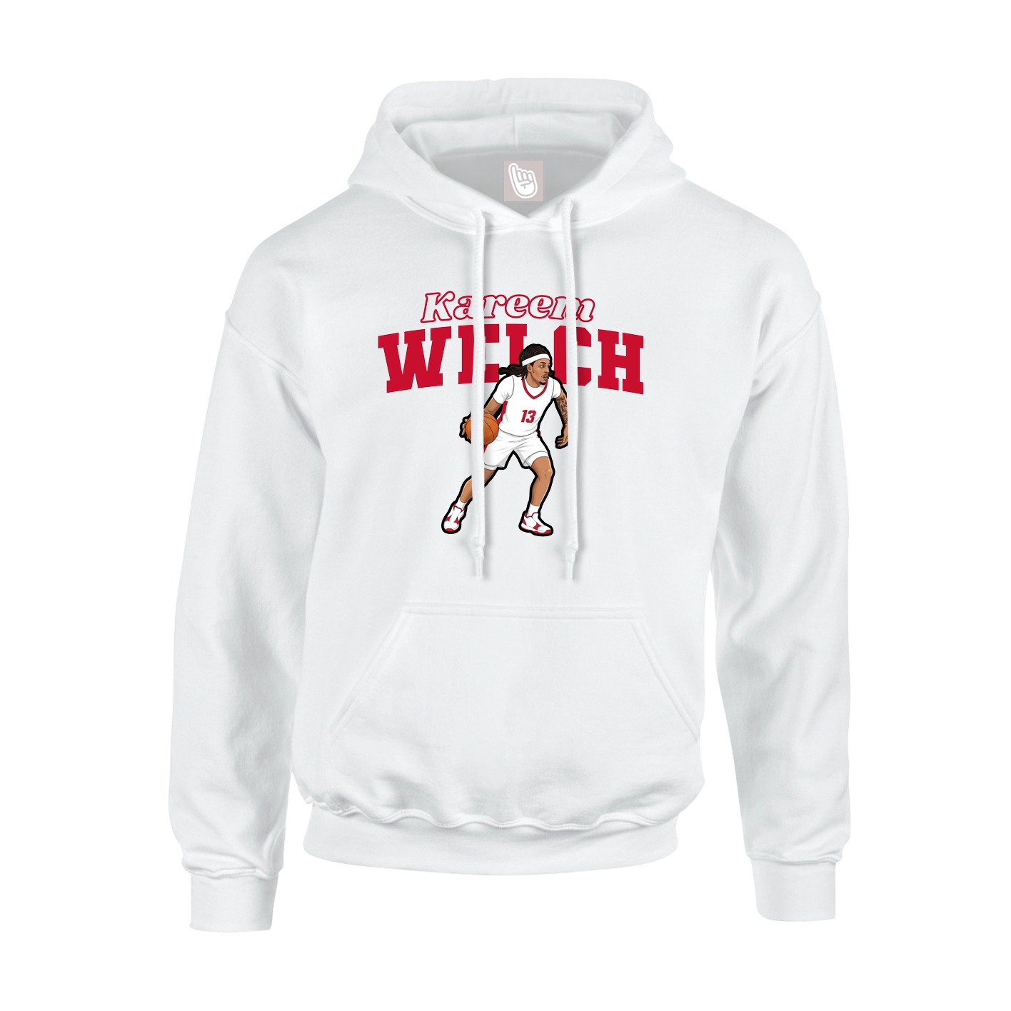 Hoodie — Name Arch in White