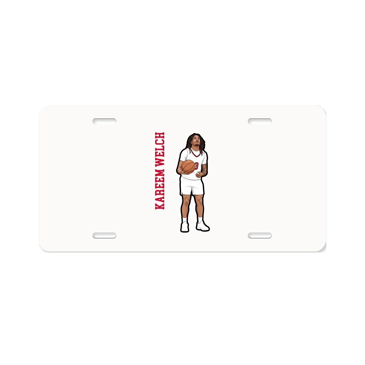 License Plate — Name Vertical in Classic