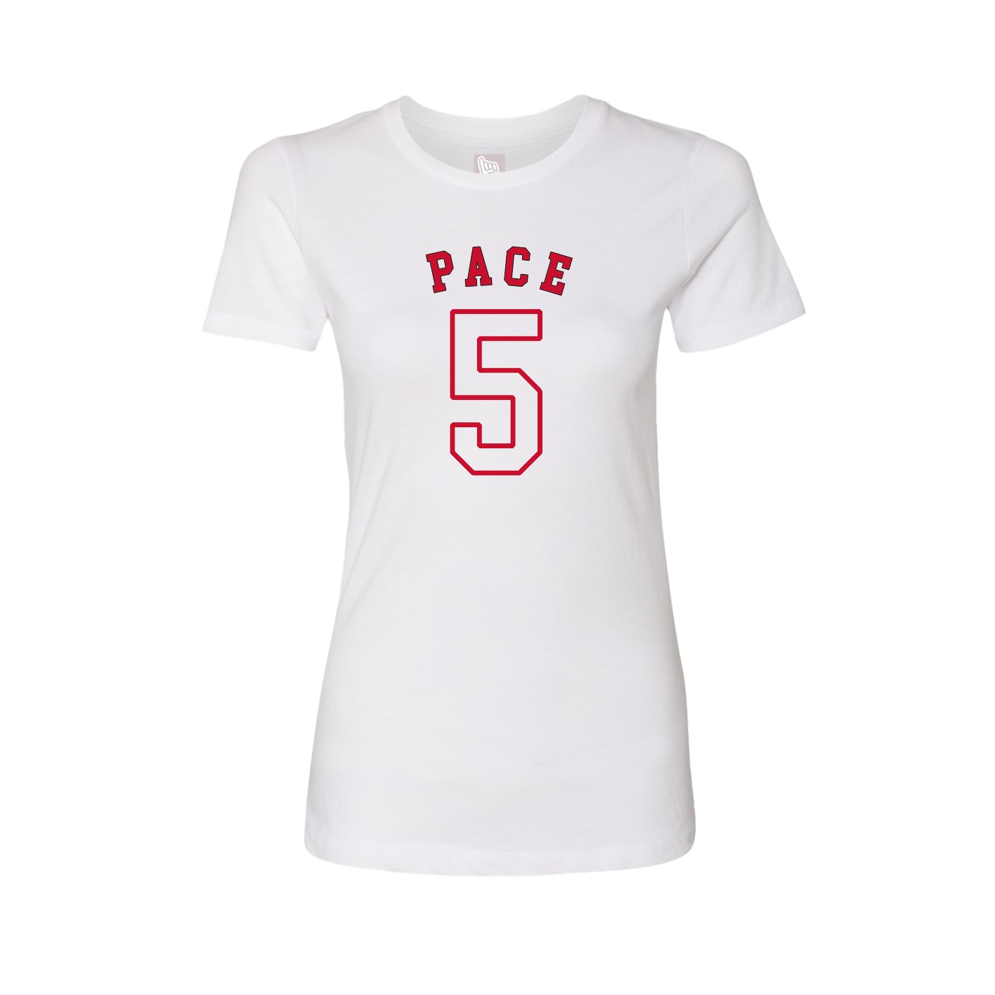 Fitted Women's Tee — Shirsey Arch in White