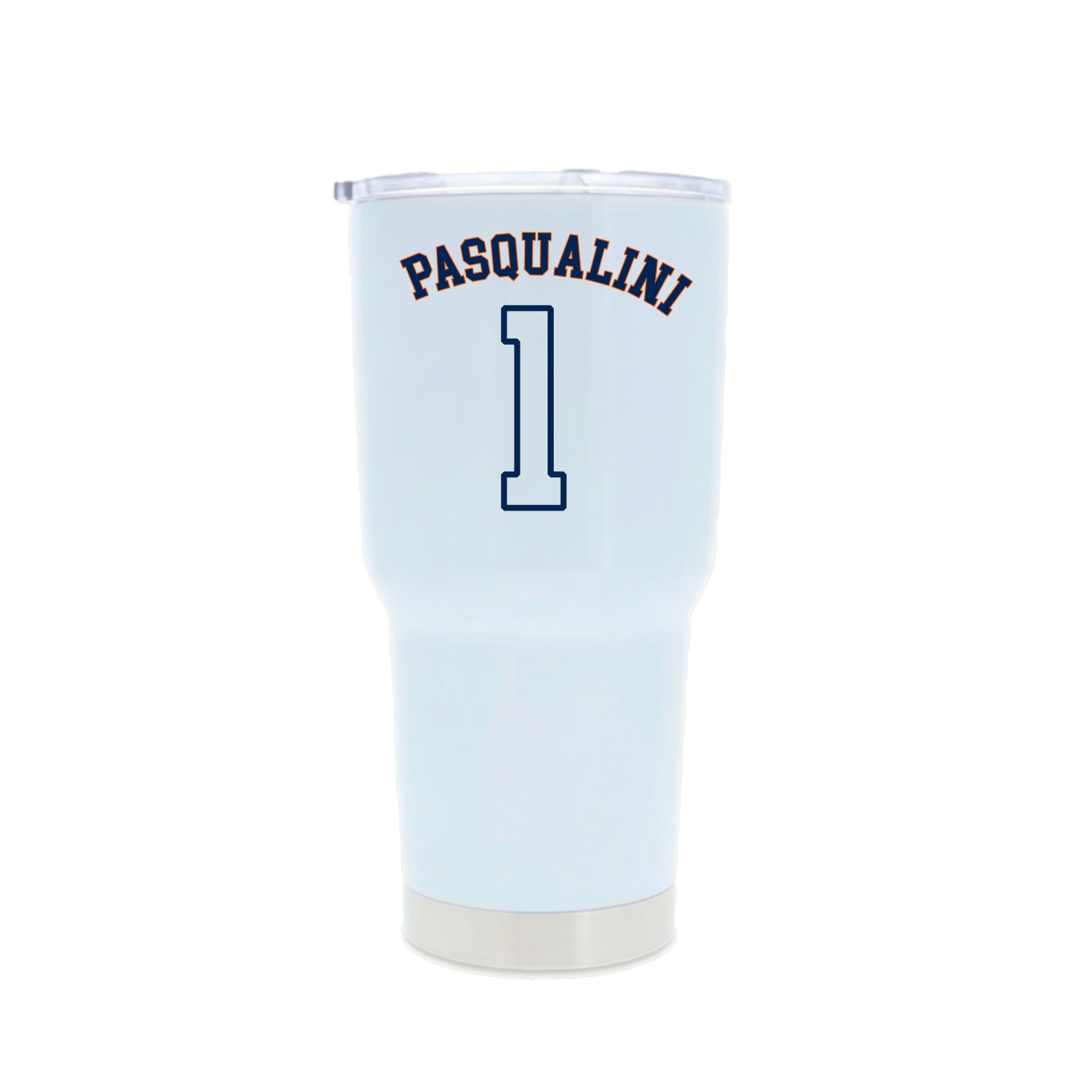 30oz Stainless Steel Tumbler — Shirsey Arch in White