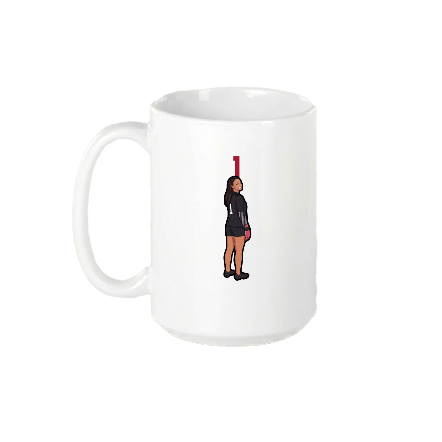 15oz Coffee Mug — Number Top in White