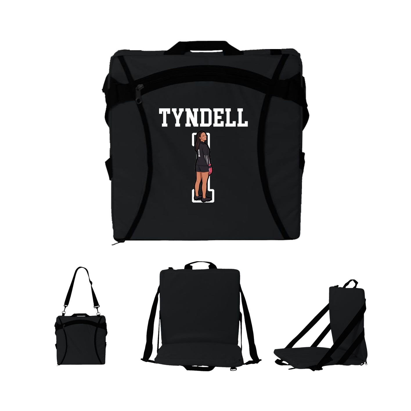 Folding Stadium Seat — Shirsey in Black